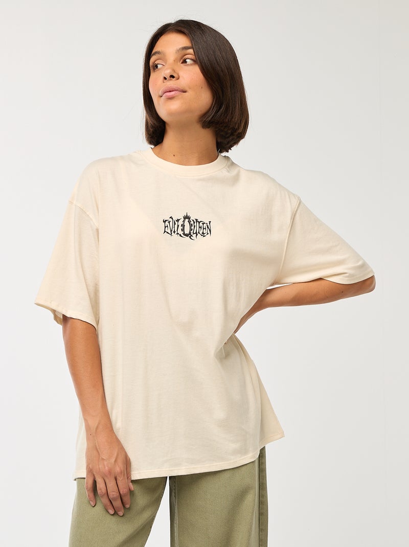 Camiseta con cuello redondo 'Villanos' 'Disney' Blanco - Kiabi