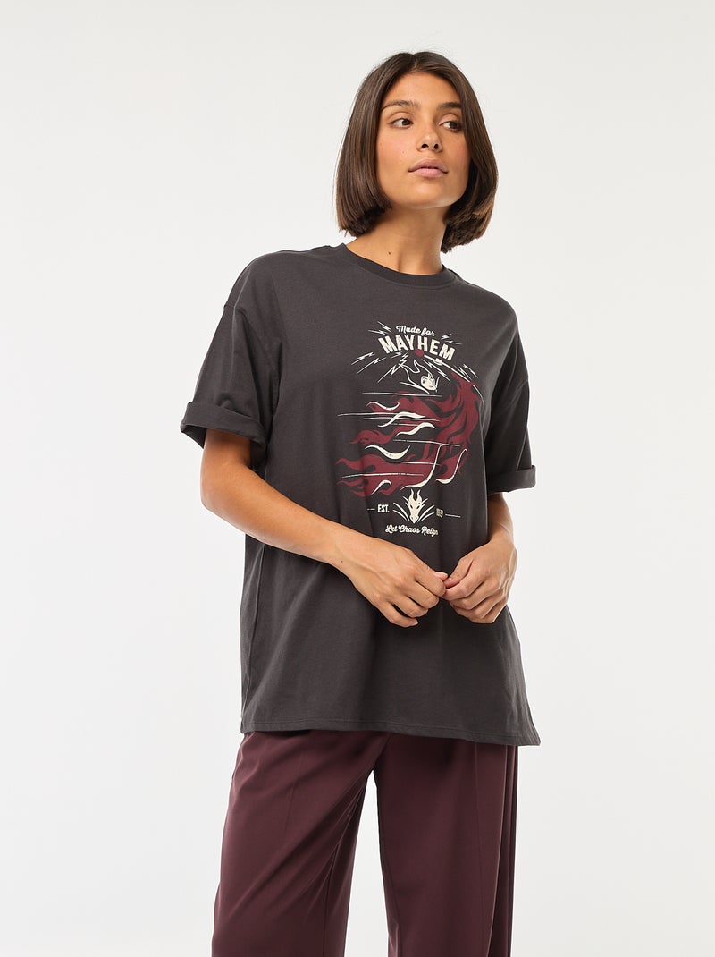 Camiseta con cuello redondo 'Villanos' 'Disney' Negro - Kiabi