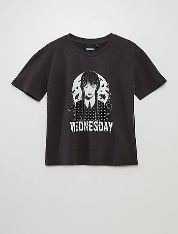 Camiseta con cuello redondo 'Wednesday'