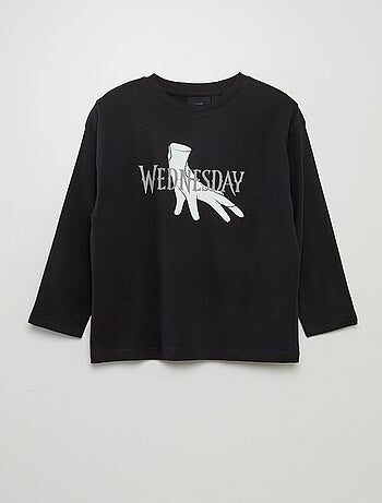 Camiseta con cuello redondo 'Wednesday'