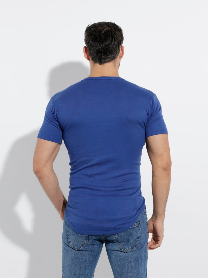 Camiseta con cuello redondo y espalda cubierta - pack de 2 Índigo - Kiabi