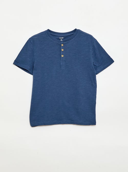 Camiseta con cuello tunecino - Kiabi