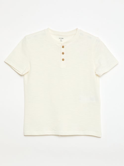 Camiseta con cuello tunecino - Kiabi