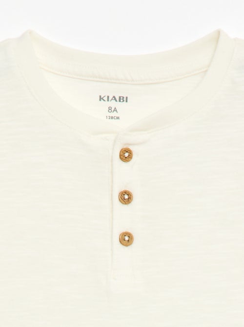 Camiseta con cuello tunecino - Kiabi