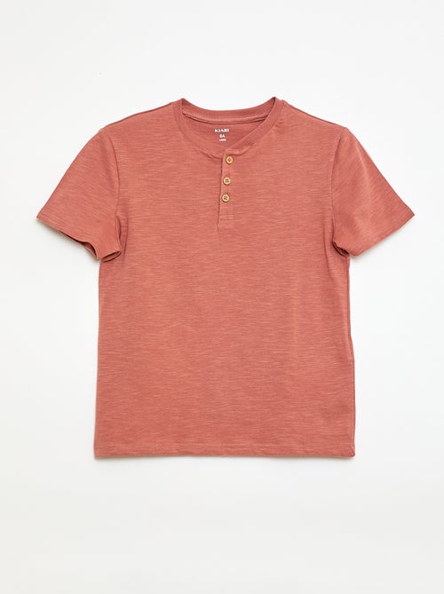 Camiseta con cuello tunecino - Kiabi