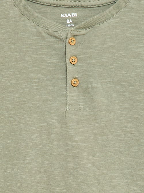 Camiseta con cuello tunecino - Kiabi