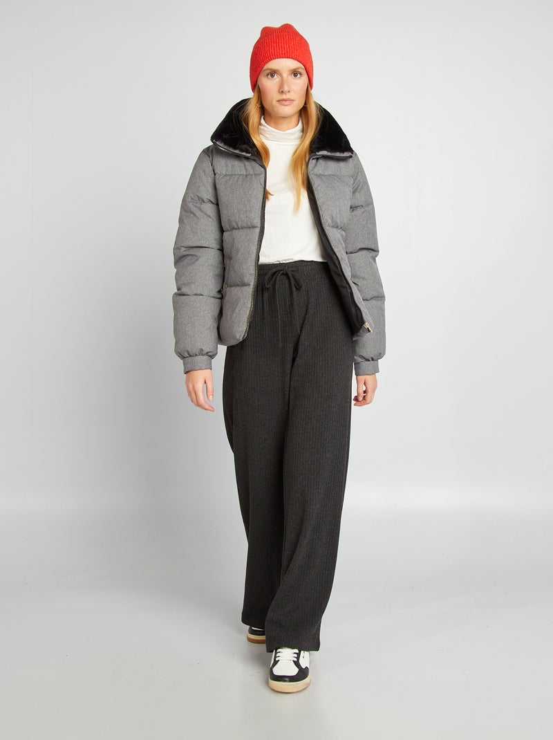 Camiseta con cuello vuelto de punto BLANCO - Kiabi