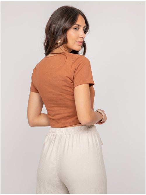 Camiseta con detalle joya FUXIANO - Kiabi Camiseta con detalle joya FUXIANO - Kiabi