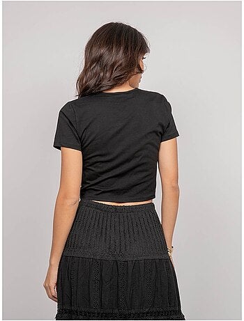 Camiseta con detalle joya FUXIANO