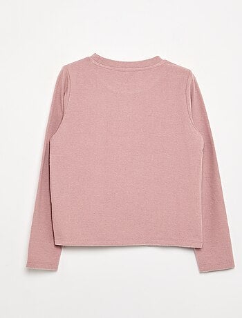 Camiseta con detalles de perlas