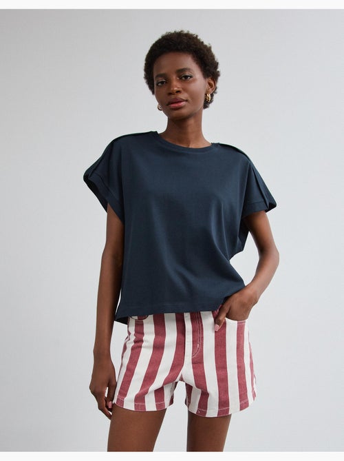Camiseta con detalles, mo fashion - Kiabi Camiseta con detalles, mo fashion - Kiabi