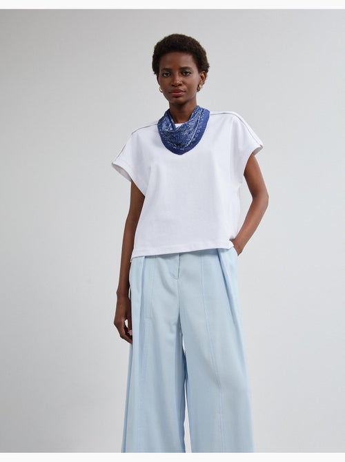 Camiseta con detalles, mo fashion - Kiabi Camiseta con detalles, mo fashion - Kiabi