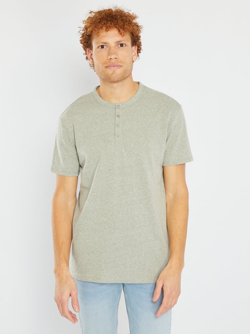 Camiseta con efecto jaspeado gris - Kiabi