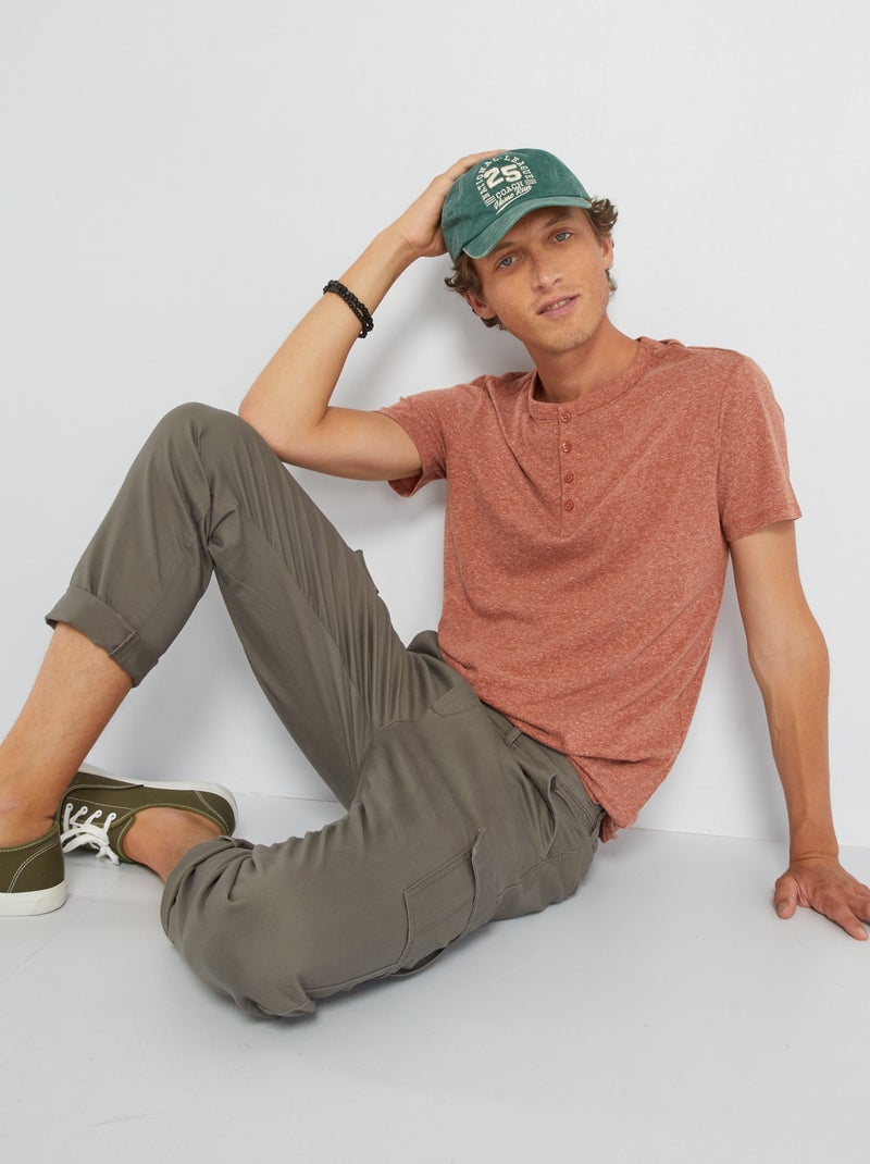 Camiseta con efecto jaspeado MARRON - Kiabi
