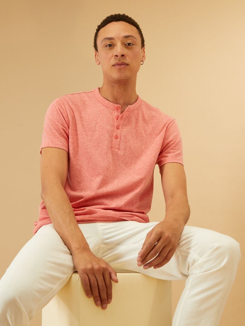 Camiseta con efecto jaspeado rosa - Kiabi