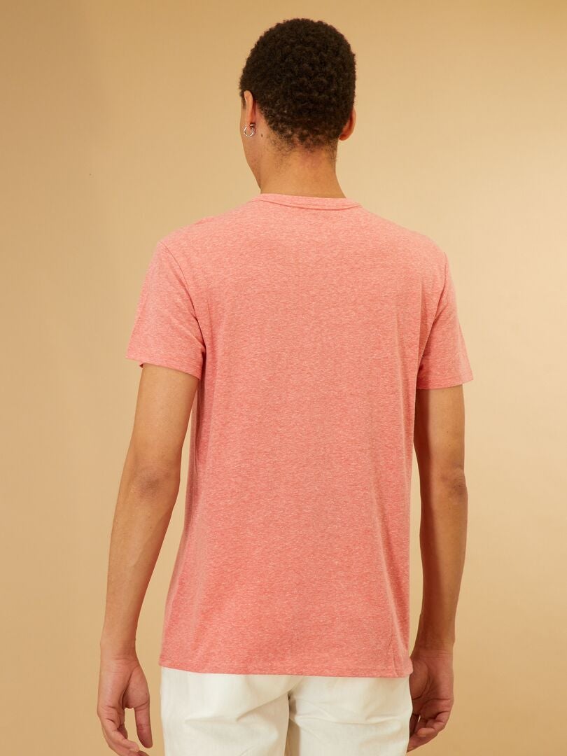 Camiseta con efecto jaspeado rosa - Kiabi