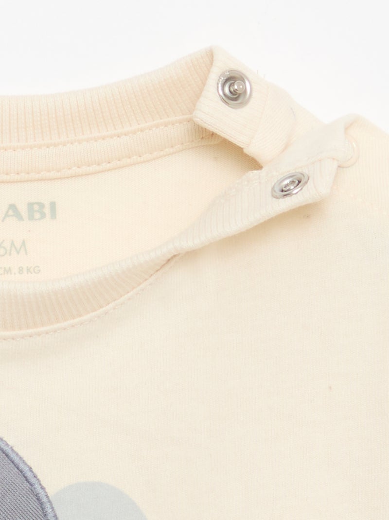Camiseta con estampado animado Blanco - Kiabi