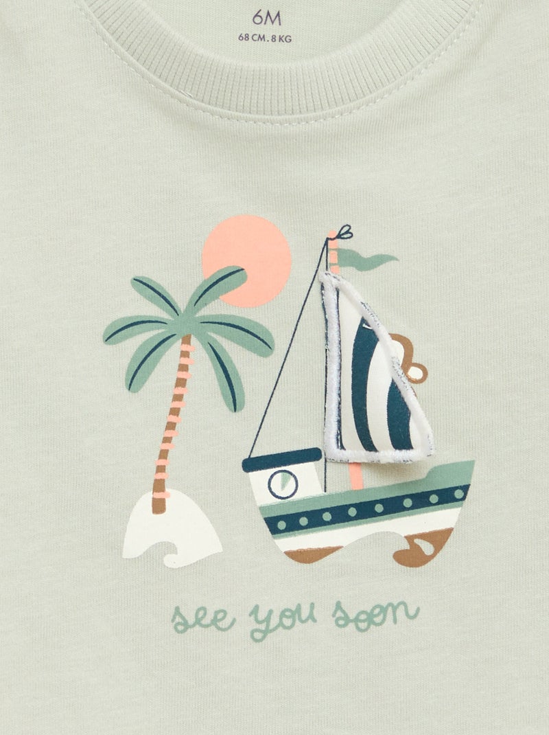 Camiseta con estampado animado Verde - Kiabi