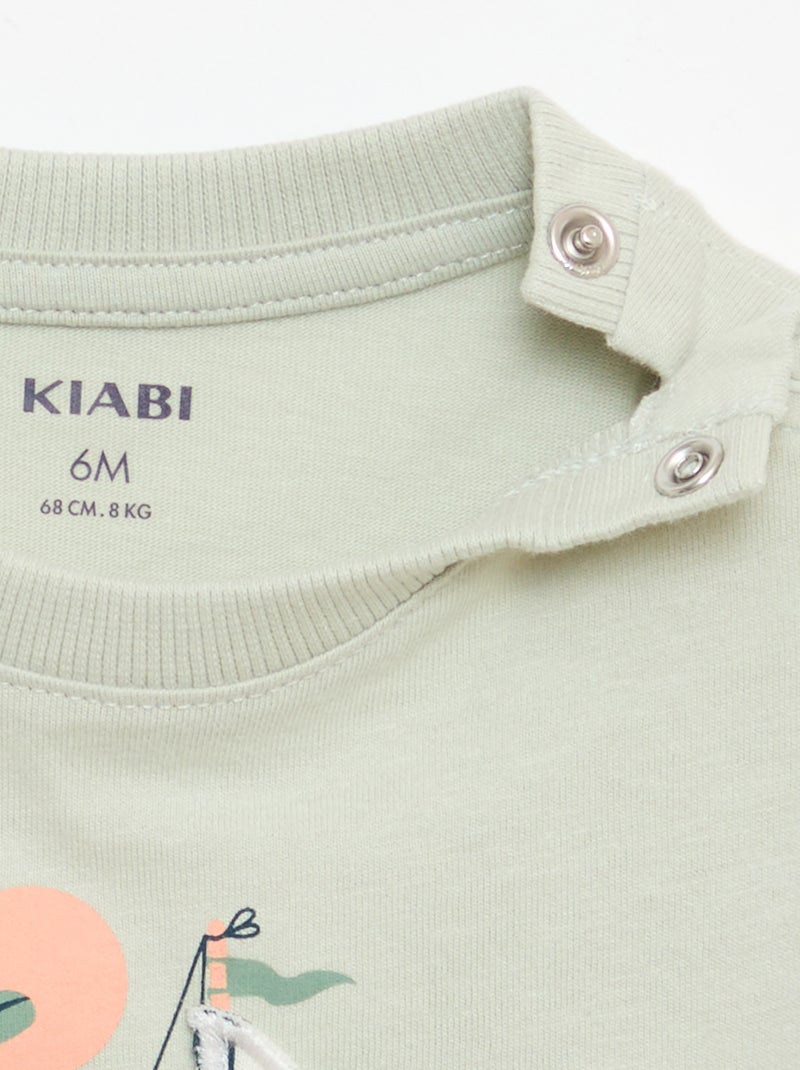 Camiseta con estampado animado Verde - Kiabi