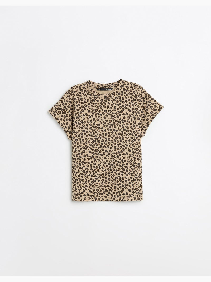 Camiseta con estampado animal, MO Fashion Beige - Kiabi