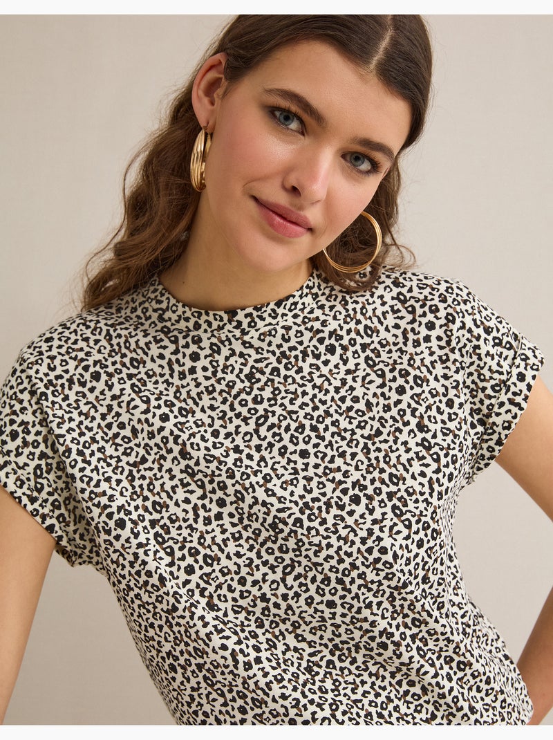 Camiseta con estampado animal, MO Fashion Negro - Kiabi