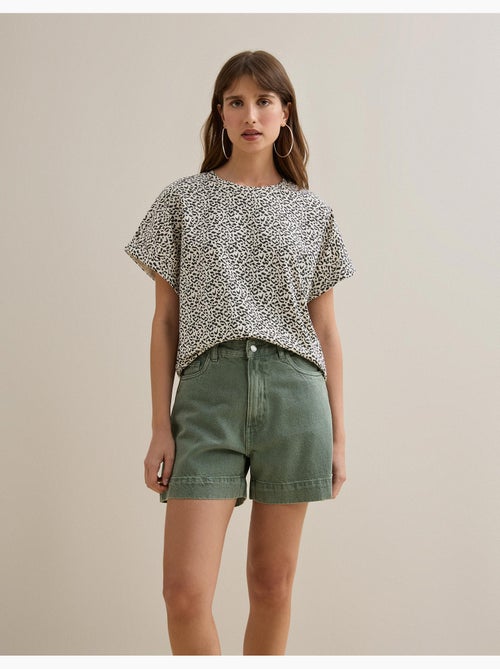 Camiseta con estampado animal, MO Fashion - Kiabi Camiseta con estampado animal, MO Fashion - Kiabi