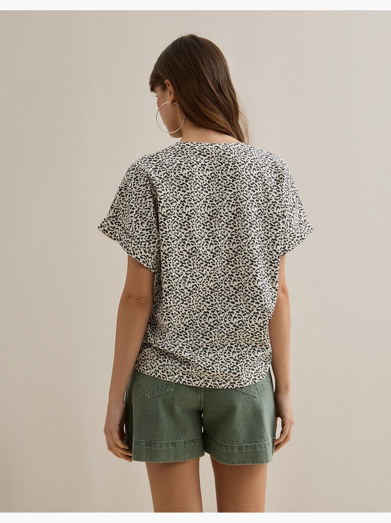 Camiseta con estampado animal, MO Fashion Negro - Kiabi