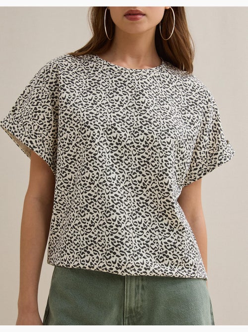 Camiseta con estampado animal, MO Fashion - Kiabi Camiseta con estampado animal, MO Fashion - Kiabi