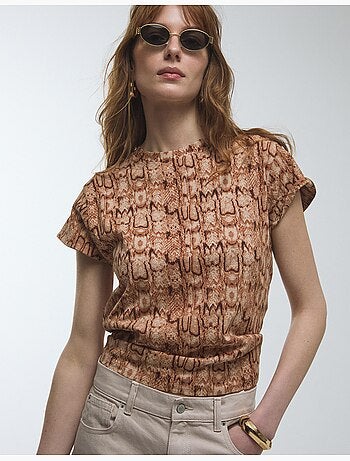 Camiseta con estampado animal, MO Fashion