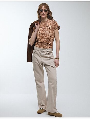 Camiseta con estampado animal, MO Fashion