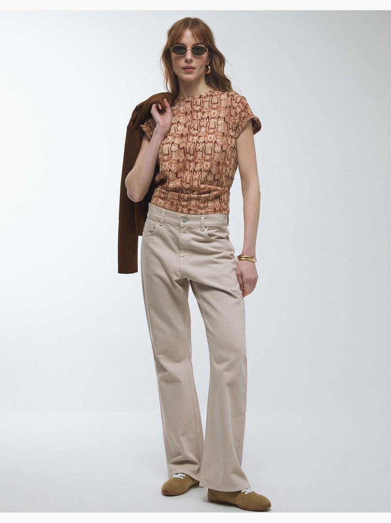 Camiseta con estampado animal, MO Fashion Violeta - Kiabi