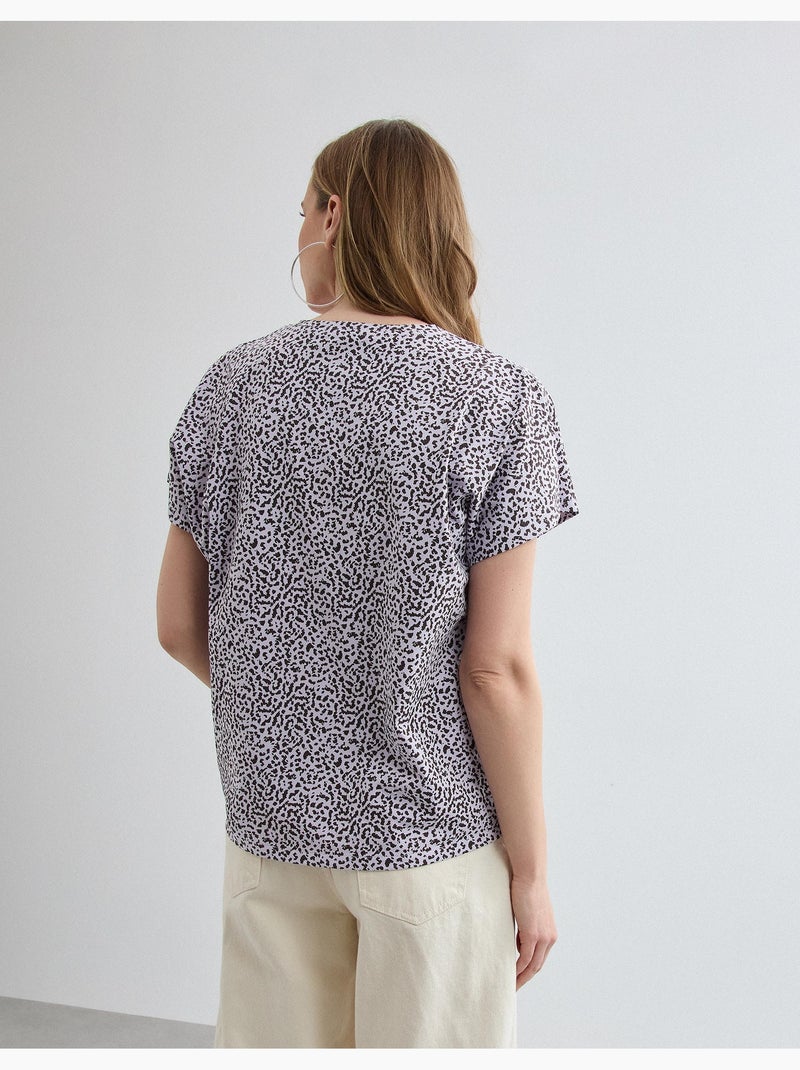 Camiseta con estampado animal, MO Fashion Violeta - Kiabi