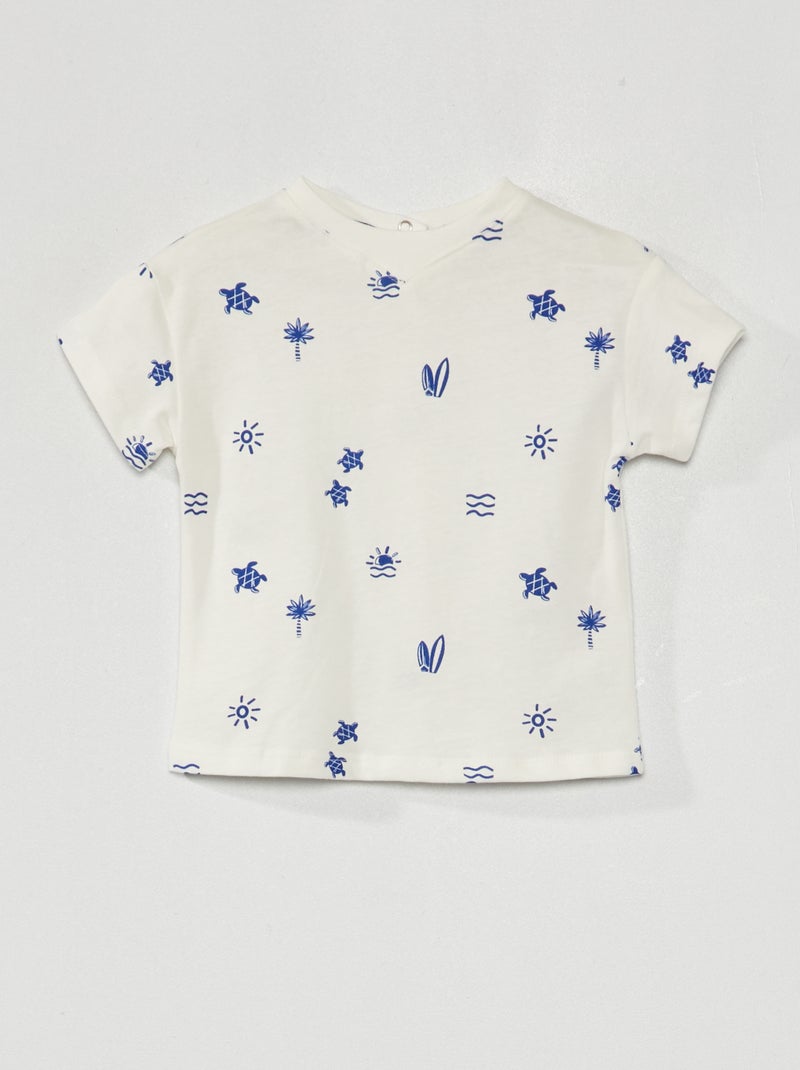 Camiseta con estampado BLANCO - Kiabi
