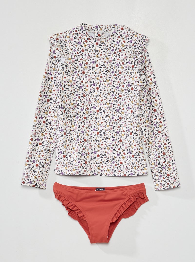 Camiseta con estampado + braguita - 2 piezas BLANCO - Kiabi