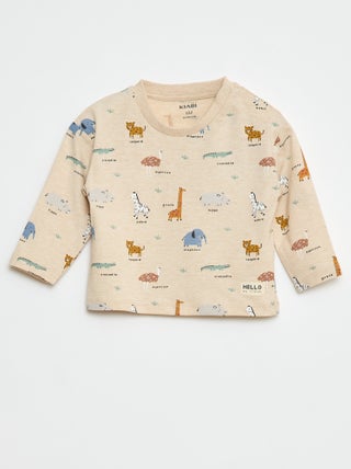Camiseta con estampado de animales