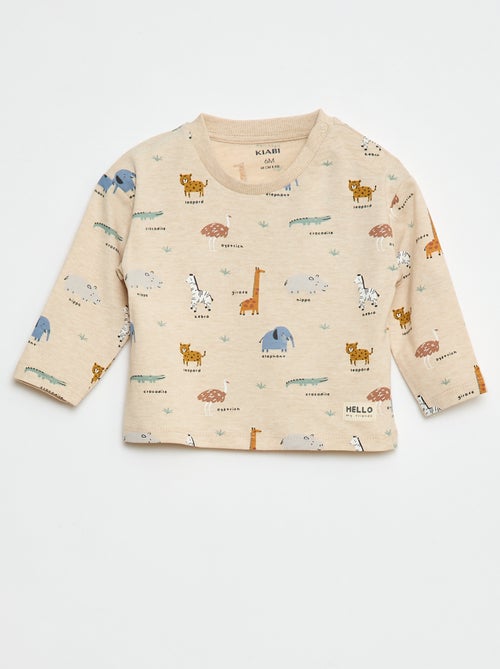 Camiseta con estampado de animales - Kiabi