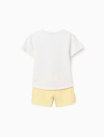 Camiseta con estampado de estrella de mar + pantalón corto de algodón