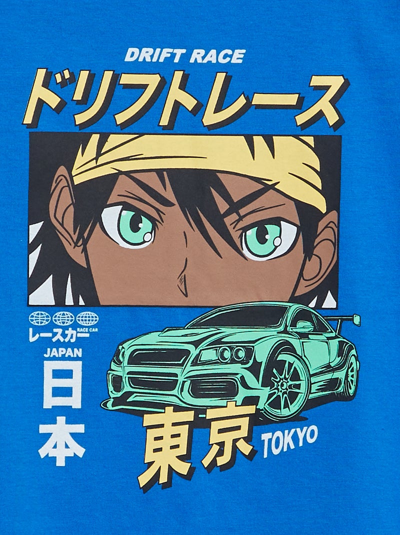 Camiseta con estampado de fantasía AZUL - Kiabi