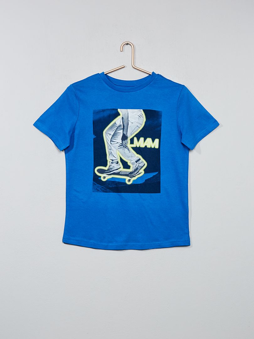 Camiseta con estampado de fantasía azul oscuro - Kiabi