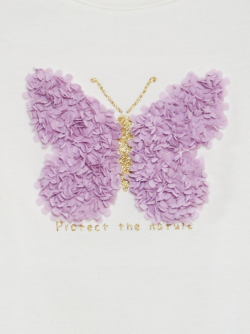 Camiseta con estampado de fantasía BLANCO - Kiabi