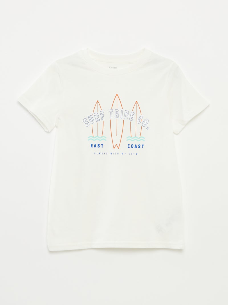 Camiseta con estampado de fantasía BLANCO - Kiabi