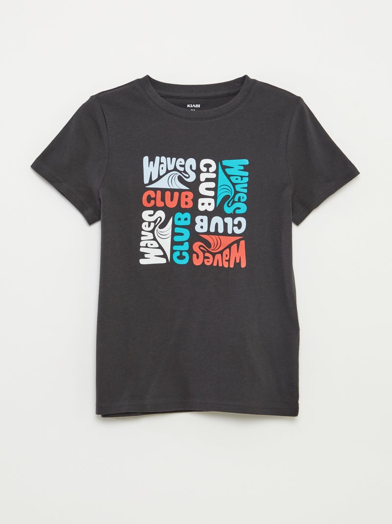Camiseta con estampado de fantasía GRIS - Kiabi