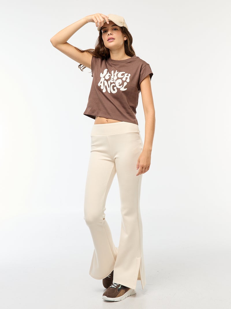 Camiseta con estampado de fantasía Marron - Kiabi