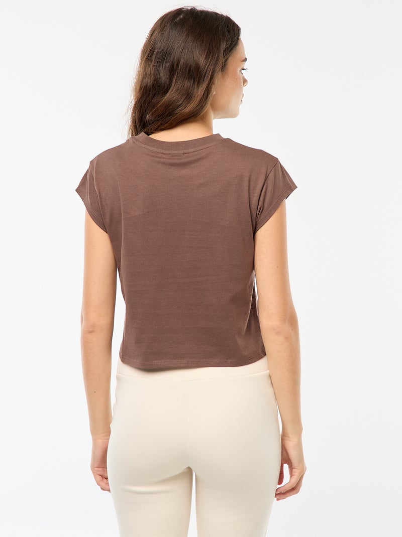 Camiseta con estampado de fantasía Marron - Kiabi