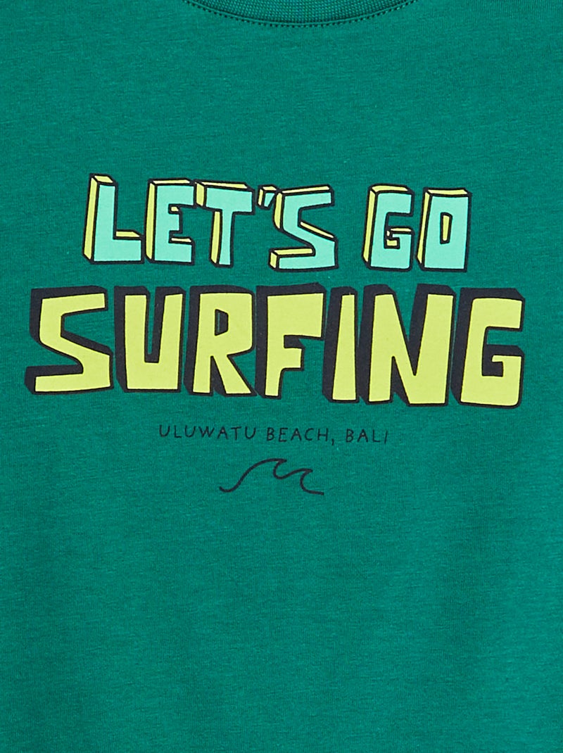 Camiseta con estampado de fantasía VERDE - Kiabi