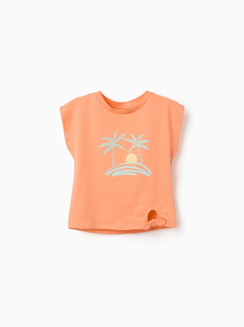 Camiseta con estampado de sol y palmeras - Kiabi