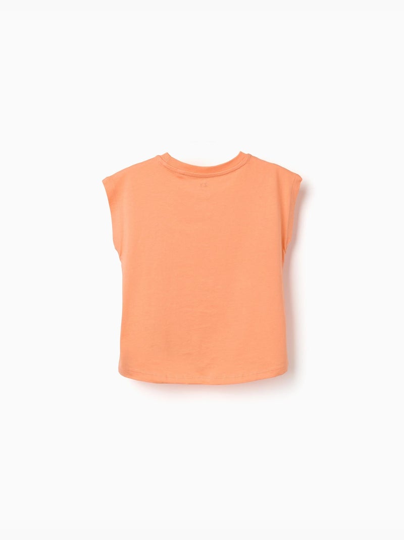 Camiseta con estampado de sol y palmeras Naranja - Kiabi
