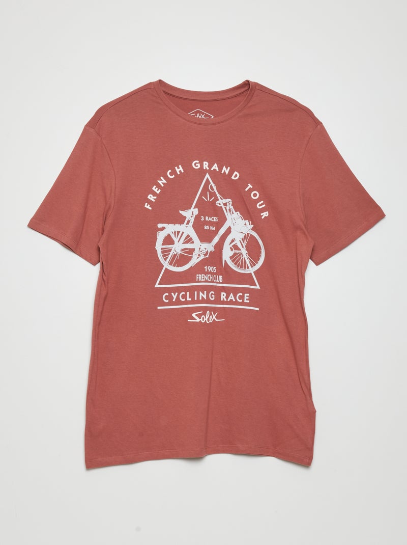 Camiseta con estampado delantero ROSA - Kiabi