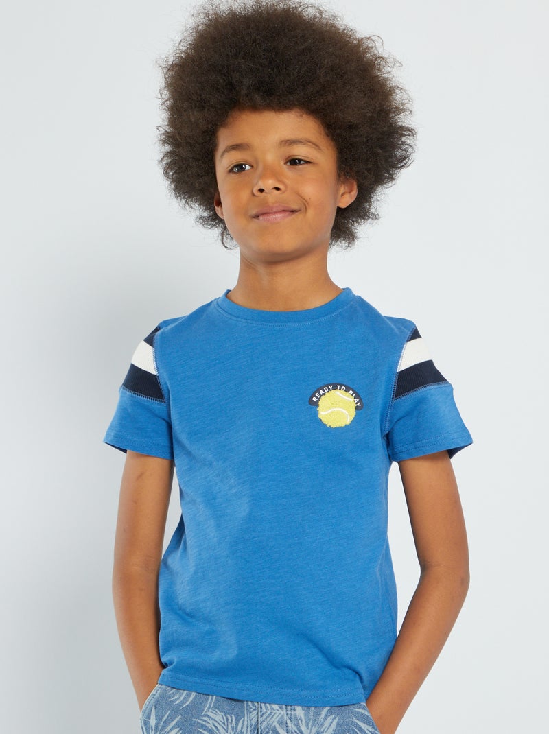 Camiseta con estampado deportivo AZUL - Kiabi