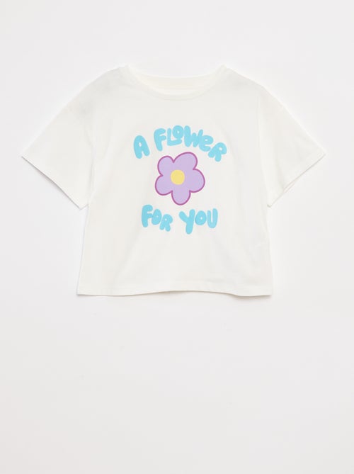 Camiseta con estampado en relieve - Kiabi